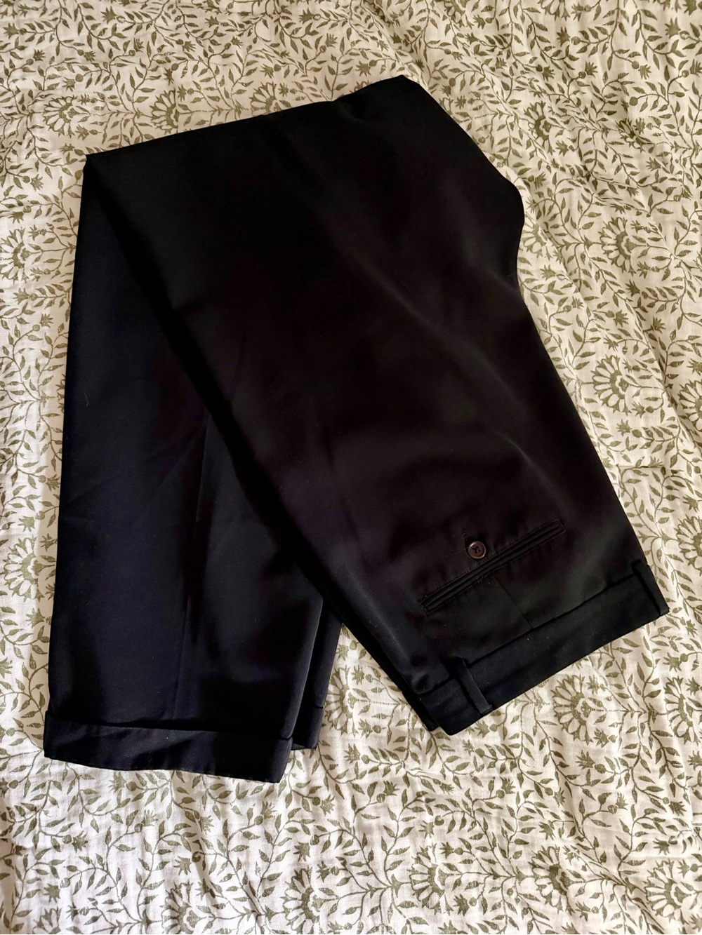 Men's Black Dress Pants - Sleek Tailored Formal Trousers